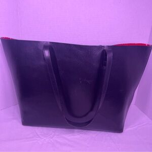 Mansur Gavriel Black and Red Tote Bag